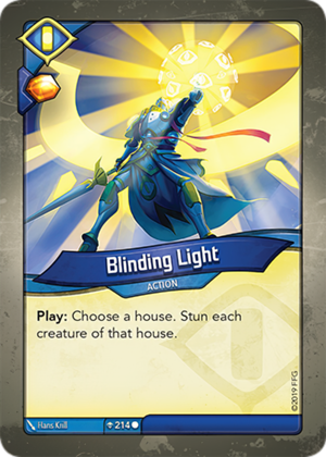 Blinding Light, a KeyForge card illustrated by Hans Krill