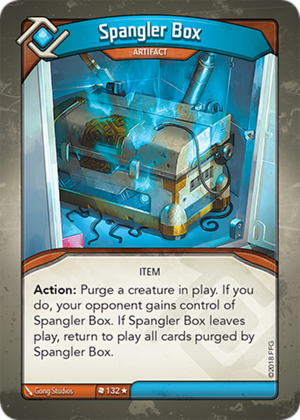 Spangler Box, a KeyForge card illustrated by Gong Studios
