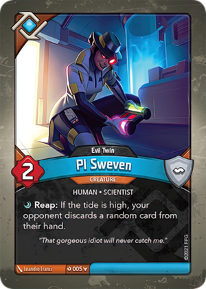 PI Sweven (Evil Twin), a KeyForge card illustrated by Leandro Franci