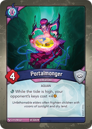 Portalmonger, a KeyForge card illustrated by Girma Moges