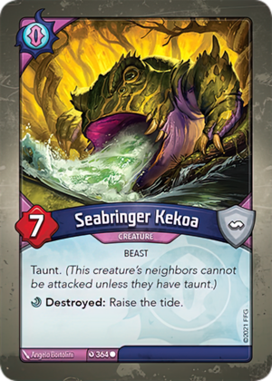 Seabringer Kekoa, a KeyForge card illustrated by Ângelo Bortolini