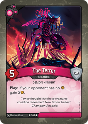 The Terror, a KeyForge card illustrated by Matthew Mizak