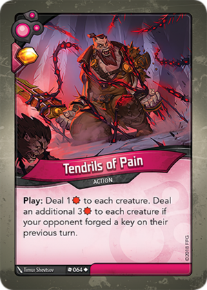 Tendrils of Pain, a KeyForge card illustrated by Timur Shevtsov