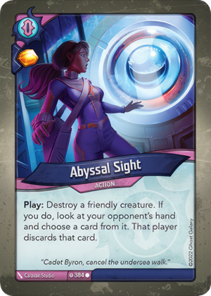 Abyssal Sight, a KeyForge card illustrated by Caravan Studio