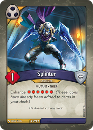 Splinter, a KeyForge card illustrated by Radial Studio