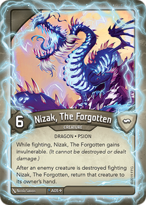 Nizak, The Forgotten (Anomaly), a KeyForge card illustrated by Nicola Saviori