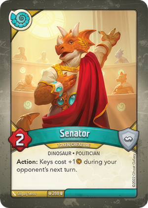 Senator, a KeyForge card illustrated by Grigory Serov