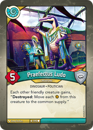 Praefectus Ludo, a KeyForge card illustrated by Gong Studios