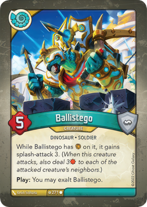 Ballistego, a KeyForge card illustrated by Kevin Sidharta