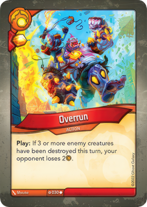 Overrun, a KeyForge card illustrated by Monztre