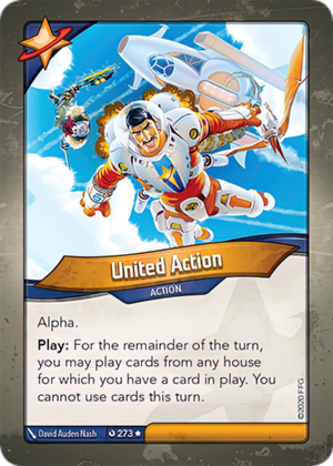 United Action, a KeyForge card illustrated by David Auden Nash