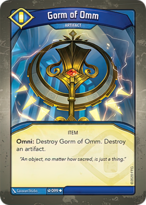 Gorm of Omm, a KeyForge card illustrated by Caravan Studio