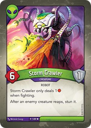 Storm Crawler, a KeyForge card illustrated by Michele Giorgi
