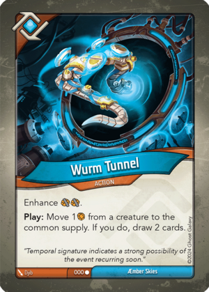 Wurm Tunnel, a KeyForge card illustrated by Djib