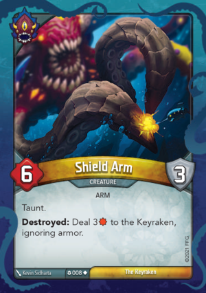 Shield Arm, a KeyForge card illustrated by Kevin Sidharta