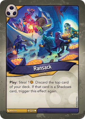 Ransack, a KeyForge card illustrated by Monztre