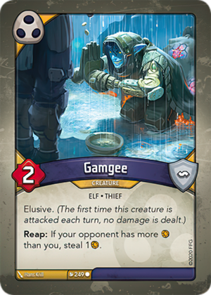 Gamgee, a KeyForge card illustrated by Hans Krill