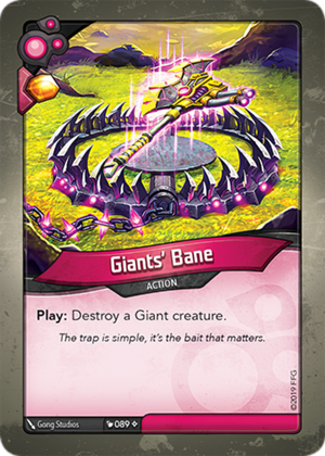 Giants’ Bane, a KeyForge card illustrated by Gong Studios