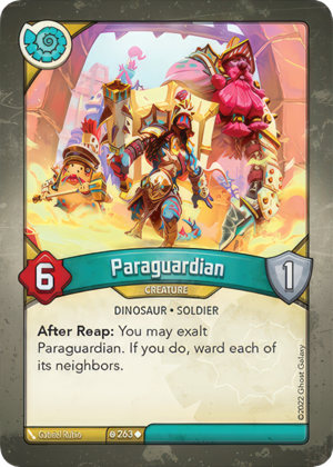 Paraguardian, a KeyForge card illustrated by Gabriel Rubio
