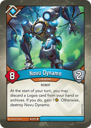Novu Dynamo, a KeyForge card illustrated by Radial Studio
