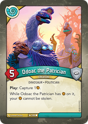 Odoac the Patrician, a KeyForge card illustrated by Caravan Studio