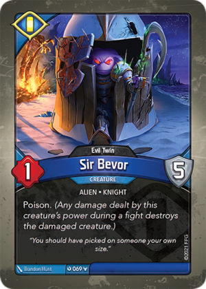Sir Bevor (Evil Twin), a KeyForge card illustrated by Brandon Hunt