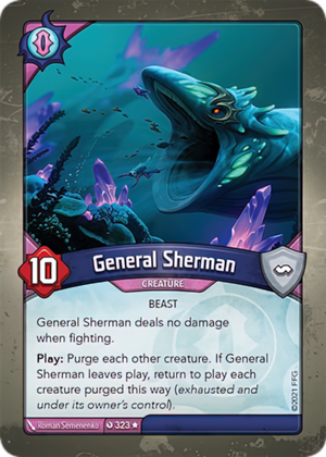 General Sherman, a KeyForge card illustrated by Roman Semenenko