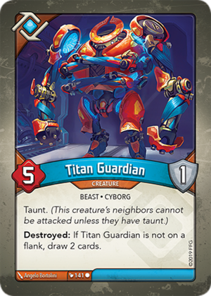 Titan Guardian, a KeyForge card illustrated by Ângelo Bortolini