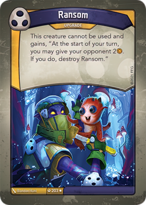 Ransom, a KeyForge card illustrated by Brandon Hunt