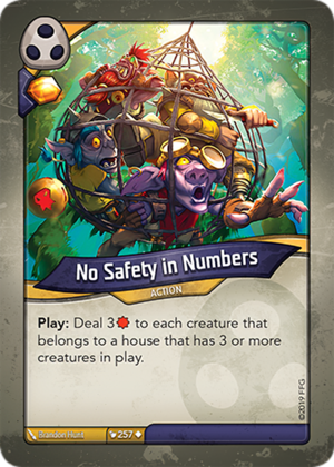 No Safety in Numbers, a KeyForge card illustrated by Brandon Hunt