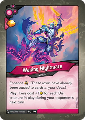 Waking Nightmare, a KeyForge card illustrated by Konstantin Turovec