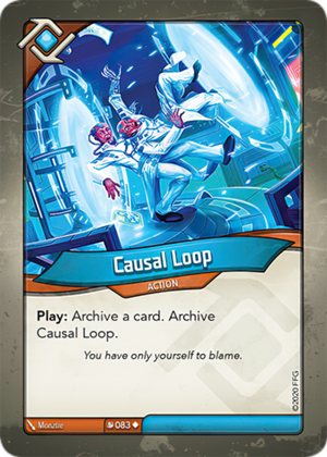 Causal Loop, a KeyForge card illustrated by Monztre