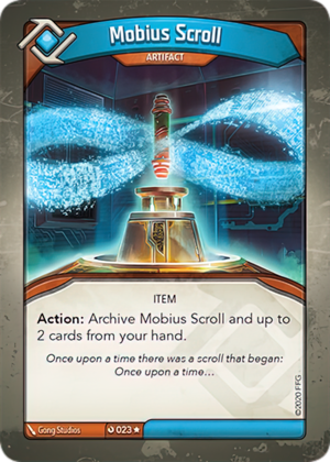 Mobius Scroll, a KeyForge card illustrated by Gong Studios