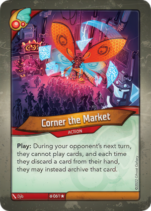 Corner the Market, a KeyForge card illustrated by Djib