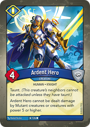 Ardent Hero, a KeyForge card illustrated by Radial Studio