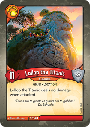 Lollop the Titanic, a KeyForge card illustrated by Etienne Hebinger