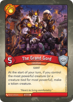 The Grand Gord, a KeyForge card illustrated by Kevin Sidharta
