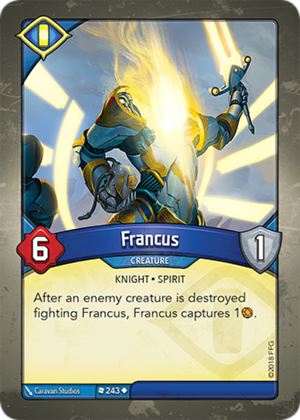 Francus, a KeyForge card illustrated by Caravan Studio
