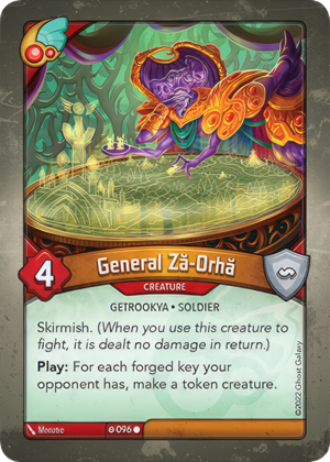 General Ză-Orhă, a KeyForge card illustrated by Monztre