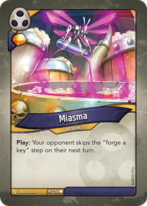 Miasma, a KeyForge card illustrated by Gong Studios