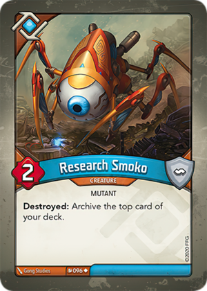 Research Smoko, a KeyForge card illustrated by Gong Studios