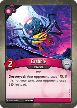 Brabble, a KeyForge card illustrated by Jacob Walker