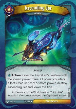 Ascending Jet, a KeyForge card illustrated by Hans Krill