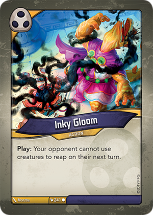 Inky Gloom, a KeyForge card illustrated by Monztre