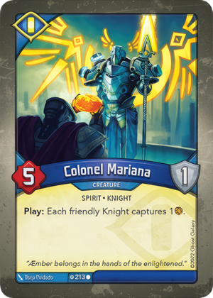 Colonel Mariana, a KeyForge card illustrated by Borja Pindado