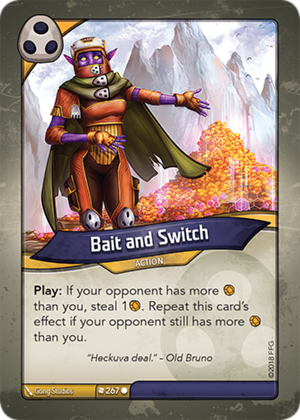 Bait and Switch, a KeyForge card illustrated by Gong Studios