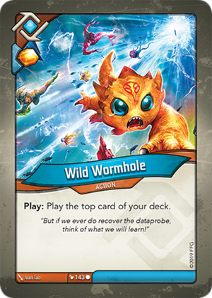 Wild Wormhole, a KeyForge card illustrated by Ivan Tao