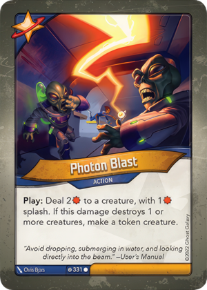 Photon Blast, a KeyForge card illustrated by Chris Bjors