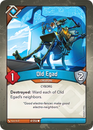 Old Egad, a KeyForge card illustrated by Hans Krill