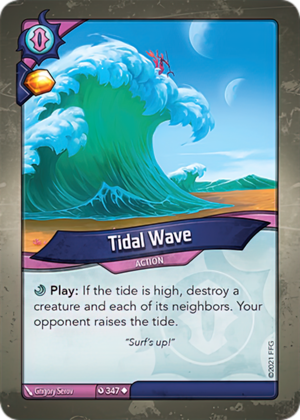 Tidal Wave, a KeyForge card illustrated by Grigory Serov